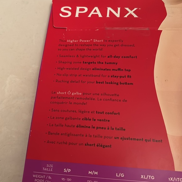 SPANX higher power short size S , brand new, not opened or ever worn. - Picture 6 of 11
